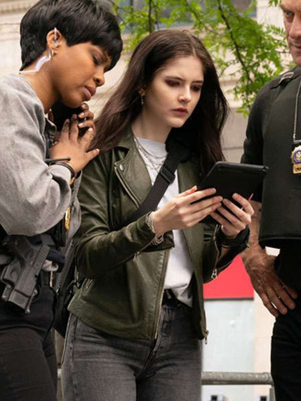 Shop Law & Order Organized Crime Jet Slootmaekers Green Leather Jacket