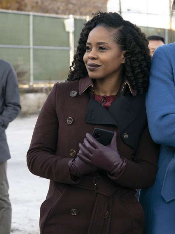 Get Law and Order Organized Crime S02 Ayanna Bell Maroon Wool Coat
