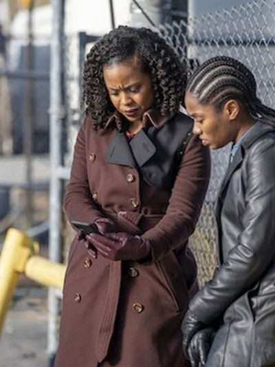 Shop Ayanna Bell Law and Order Organized Crime Maroon Coat