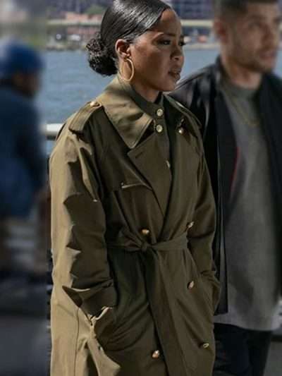 Ayanna Bell Law and Order Organized Crime S05 Green Coat