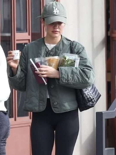 LA Lucy Hale Green Quilted Jacket
