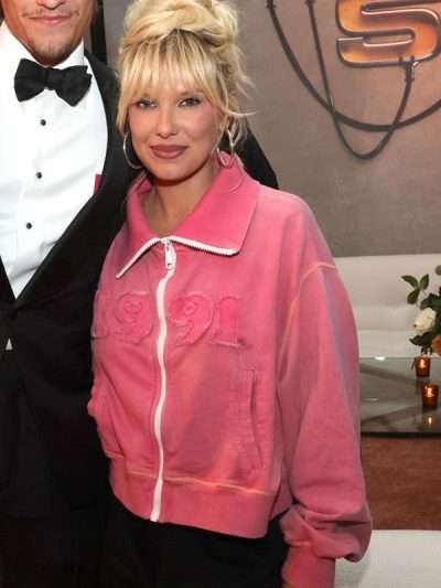 Buy Millie Bobby Brown Afterparty The Electric State 2025 Pink Jacket