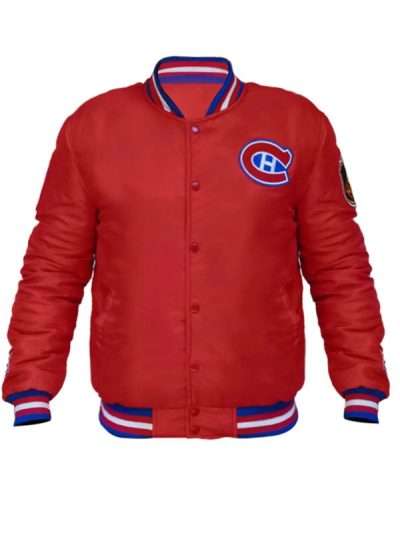 Shop Montreal Canadiens Red Varsity Jacket