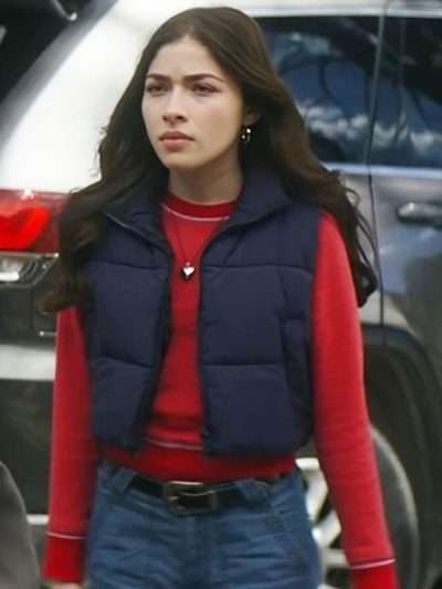 Shop Caitlyn Torres Motorheads Blue Puffer Vest