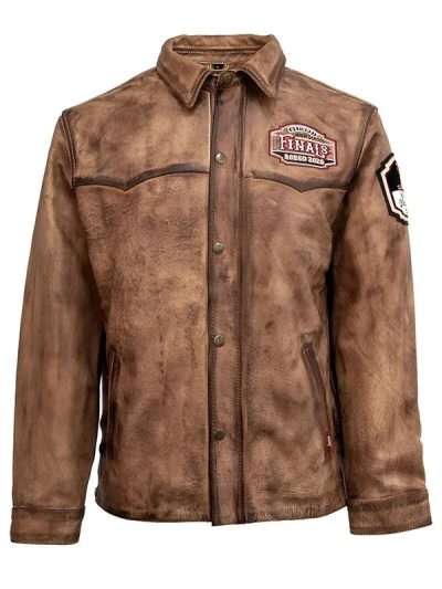 Shop NHSFR 2020 Brown Leather Jacket