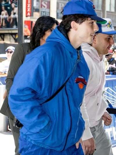 Timothée Chalamet Knicks Blue Hoodie
