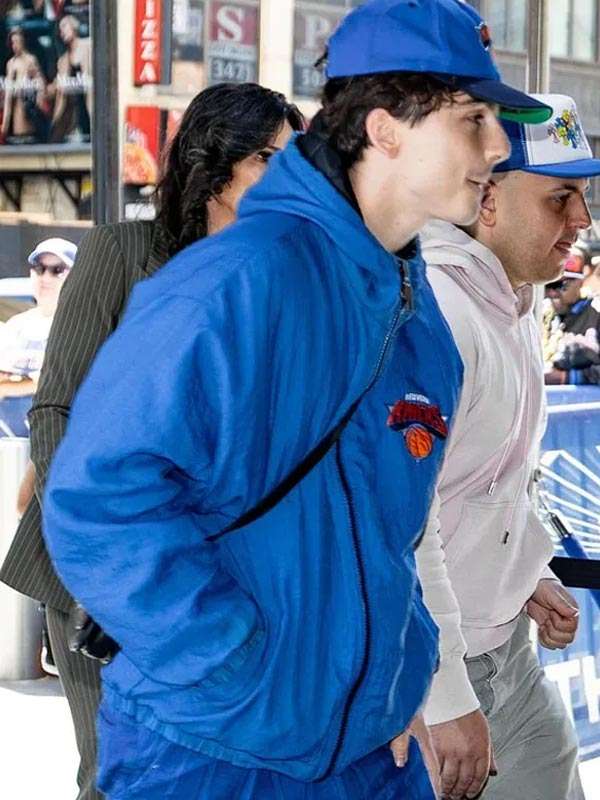 Timothée Chalamet Knicks Blue Hoodie