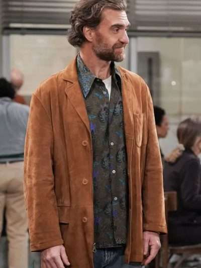 Buy TV Series Night Court 2025 George Basil Brown Leather Coat