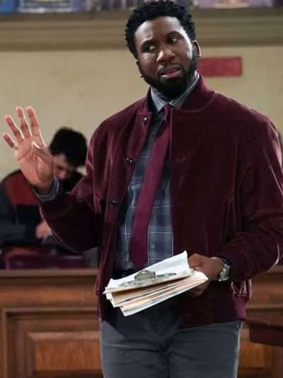 Night Court S03 Buy Wyatt Maroon Corduroy Jacket