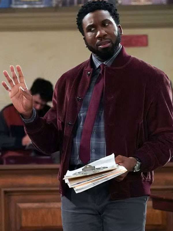 Night Court S03 Buy Wyatt Maroon Corduroy Jacket