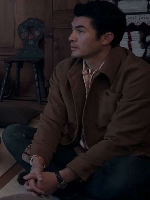 Shop Henry Golding Nine Perfect Strangers Brown Jacket