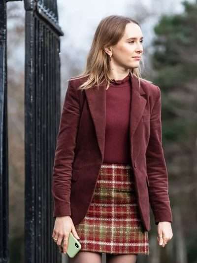 Buy Code Of Silence Rose Ayling-Ellis Maroon Blazer