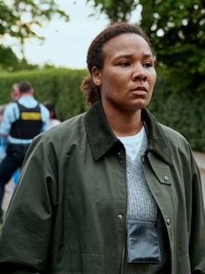 Shop Secrets We Keep S01 Sara Fanta Traore Green Jacket