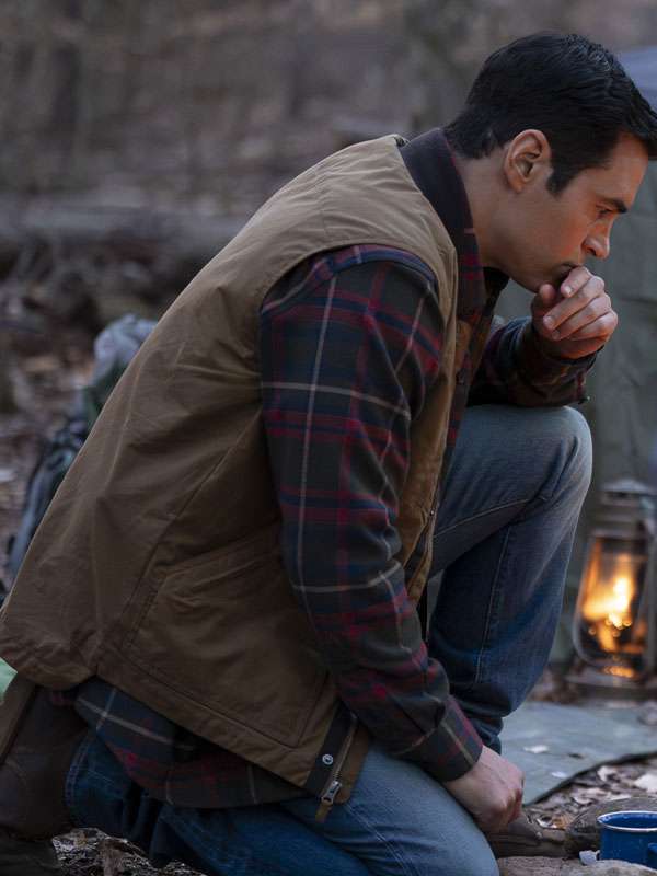 Will Trent S03 Ramón Rodríguez Brown Cotton Vest at 40% Off
