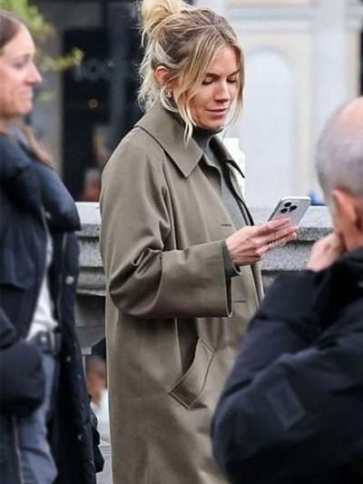 NYC Sienna Miller Green Coat