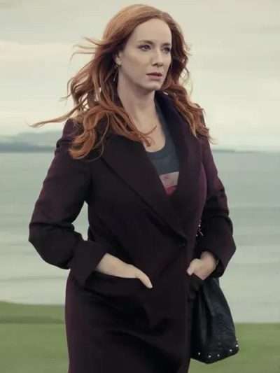Small Town, Big Story S01 Wendy Patterson Burgundy Wool Coat