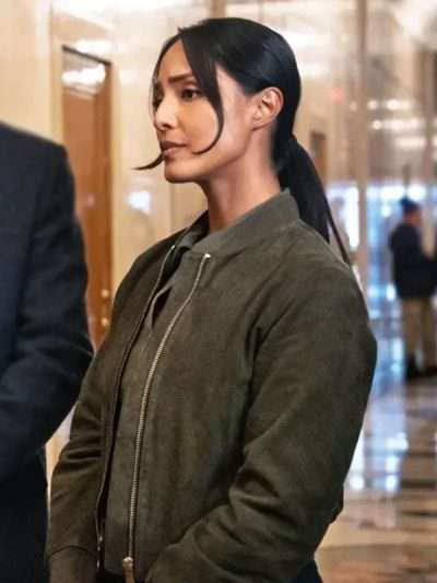 Buy FBI S07 Dani Rhodes Green Suede Leather Jacket