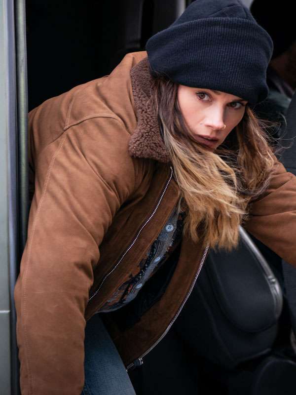 TV Series FBI 2025 Maggie Bell Brown Shearling Jacket at 50& Off