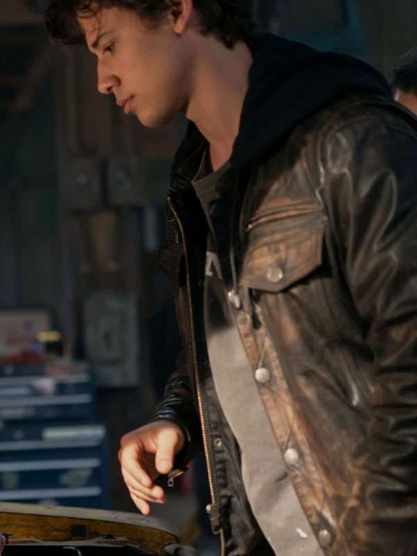 Get TV Series Motorheads 2025 Uriah Shelton Black Leather Jacket