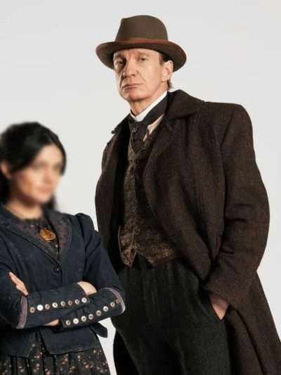 Shop Sherlock & Daughter David Thewlis Brown Coat
