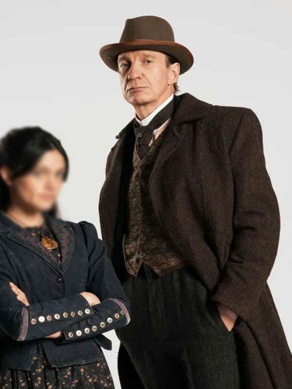 Shop Sherlock & Daughter David Thewlis Brown Coat