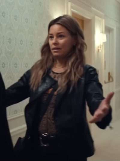 Buy The Better Sister 2025 Elizabeth Banks Black Leather Jacket