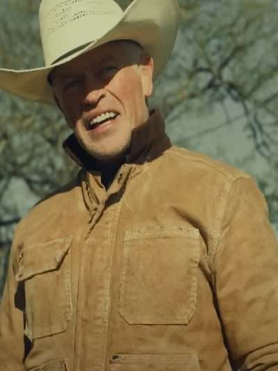 Shop The Last Rodeo 2025 Neal McDonough Brown Cotton Jacket
