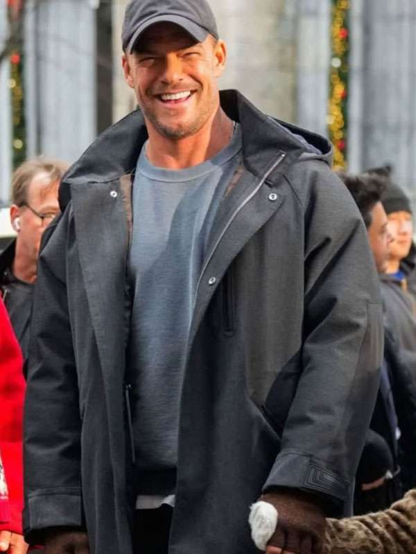 The Man with the Bag Alan Ritchson Black Jacket