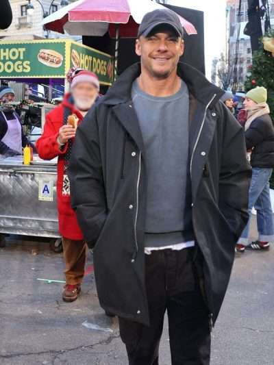Shop Alan Ritchson The Man with the Bag Black Jacket