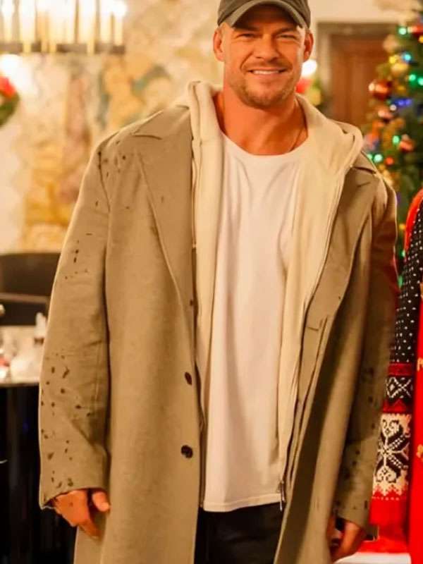 The Man with the Bag Alan Ritchson Grey Coat