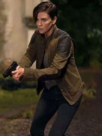 Charlize Theron The Old Guard Brown Jacket