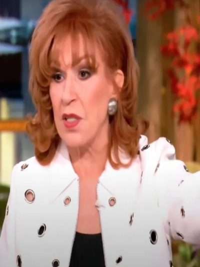 The View 2025 Joy Behar Grommet White Leather Jacket