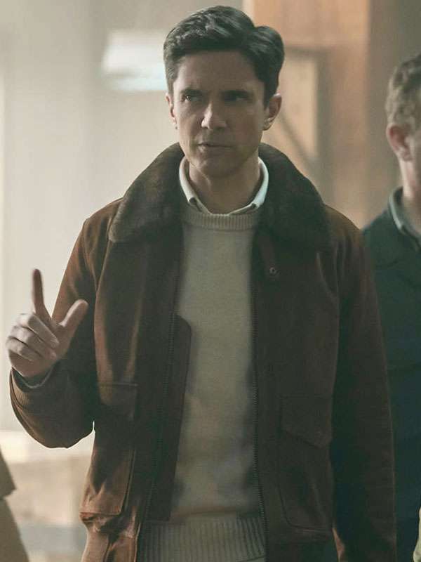 Shop Topher Grace The Waterfront Shearling Brown Jacket