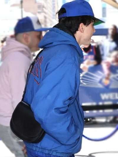 Timothée Chalamet Blue Knicks Hoodie