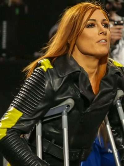 WWE Becky Lynch Black Biker Leather Jacket