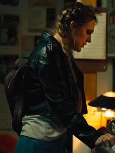 Madi Monroe Zombie Town Black Cropped Jacket