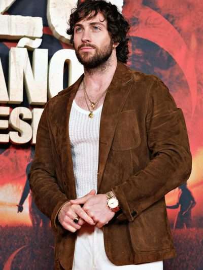 Buy Aaron Taylor-Johnson 28 Years Later Brown Blazer