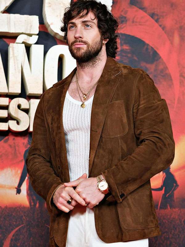 Buy Aaron Taylor-Johnson 28 Years Later Brown Blazer