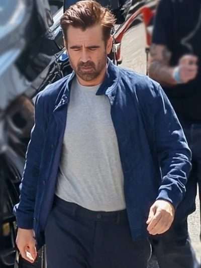 David A Big Bold Beautiful Journey Blue Suede Leather Jacket