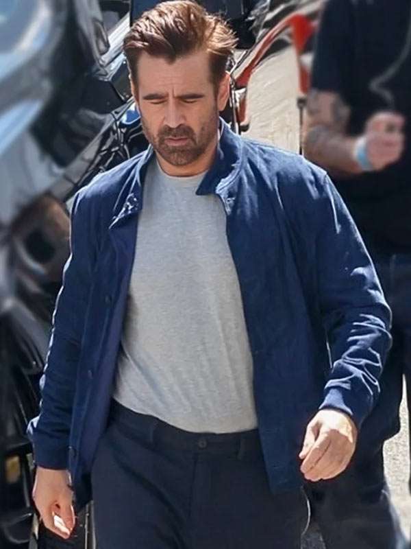 David A Big Bold Beautiful Journey Blue Suede Leather Jacket