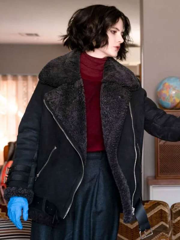 Law & Order Organized Crime Jet Slootmaekers Black Shearling Jacket