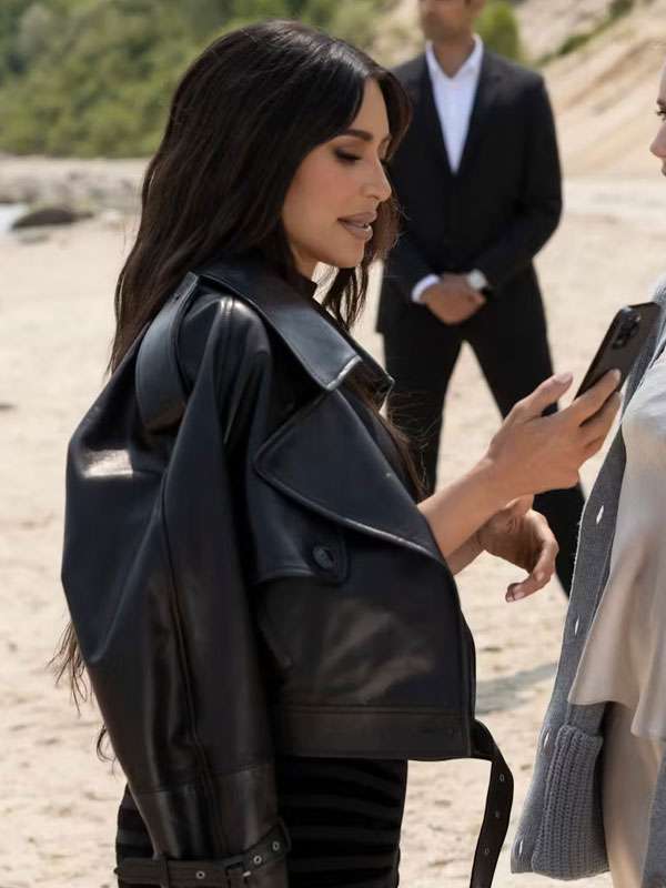 American Horror Story S12 Kim Kardashian Black Cropped Jacket
