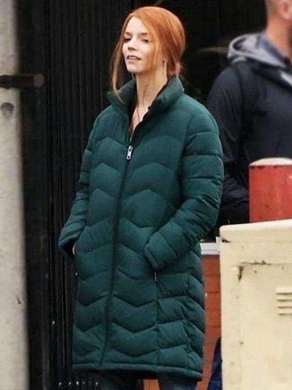 Lucky 2025 Anya Taylor-Joy Green Puffer Coat