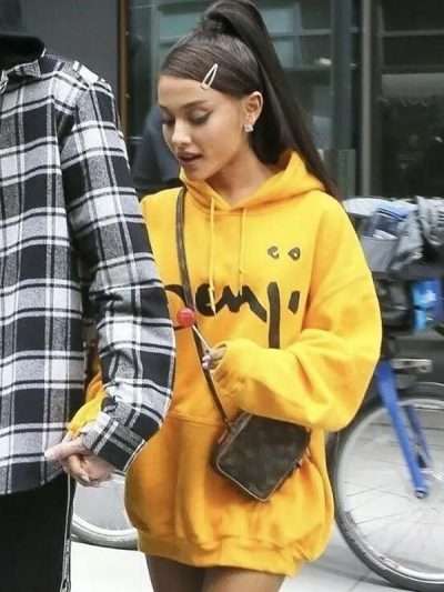 NYC Ariana Grande Yellow Oversized Hoodie