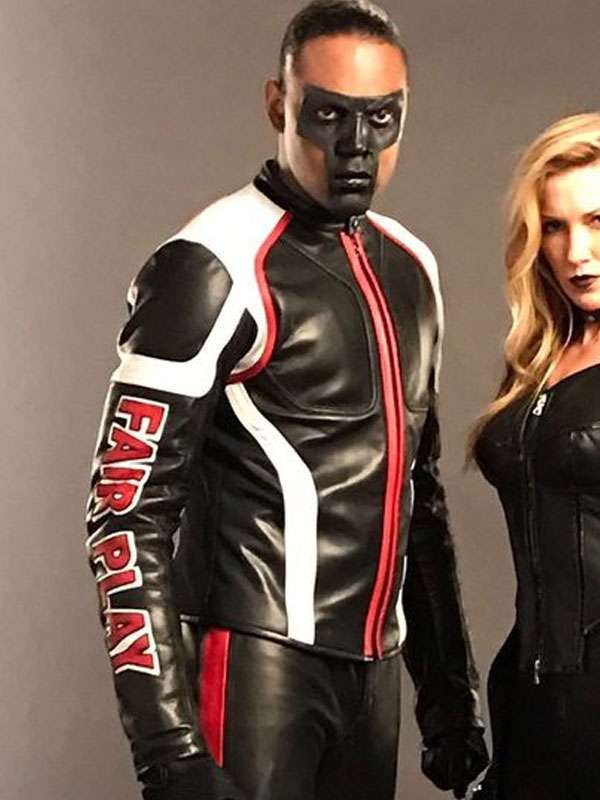 Arrow Mr. Terrific Black and White Costume Leather Jacket