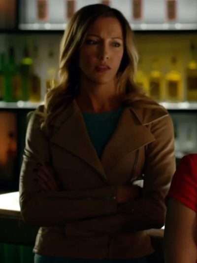 Arrow S04 Laurel Lance Beige Leather Jacket