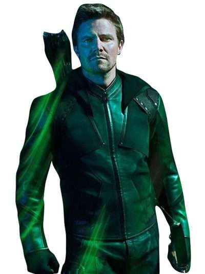 Buy Green Arrow Stephen Amell S08 Hooded Jacket
