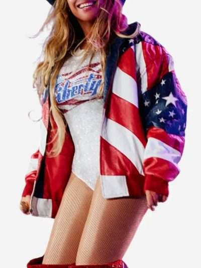 Beyonce Michael Hoban American Flag Jacket