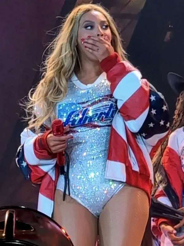 Beyonce Michael Hoban American Flag Jacket