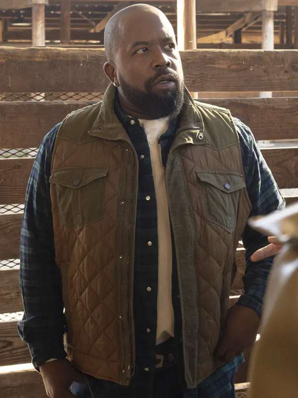 Will Trent 2025 Big Boi Brown and Green Quilted Vest